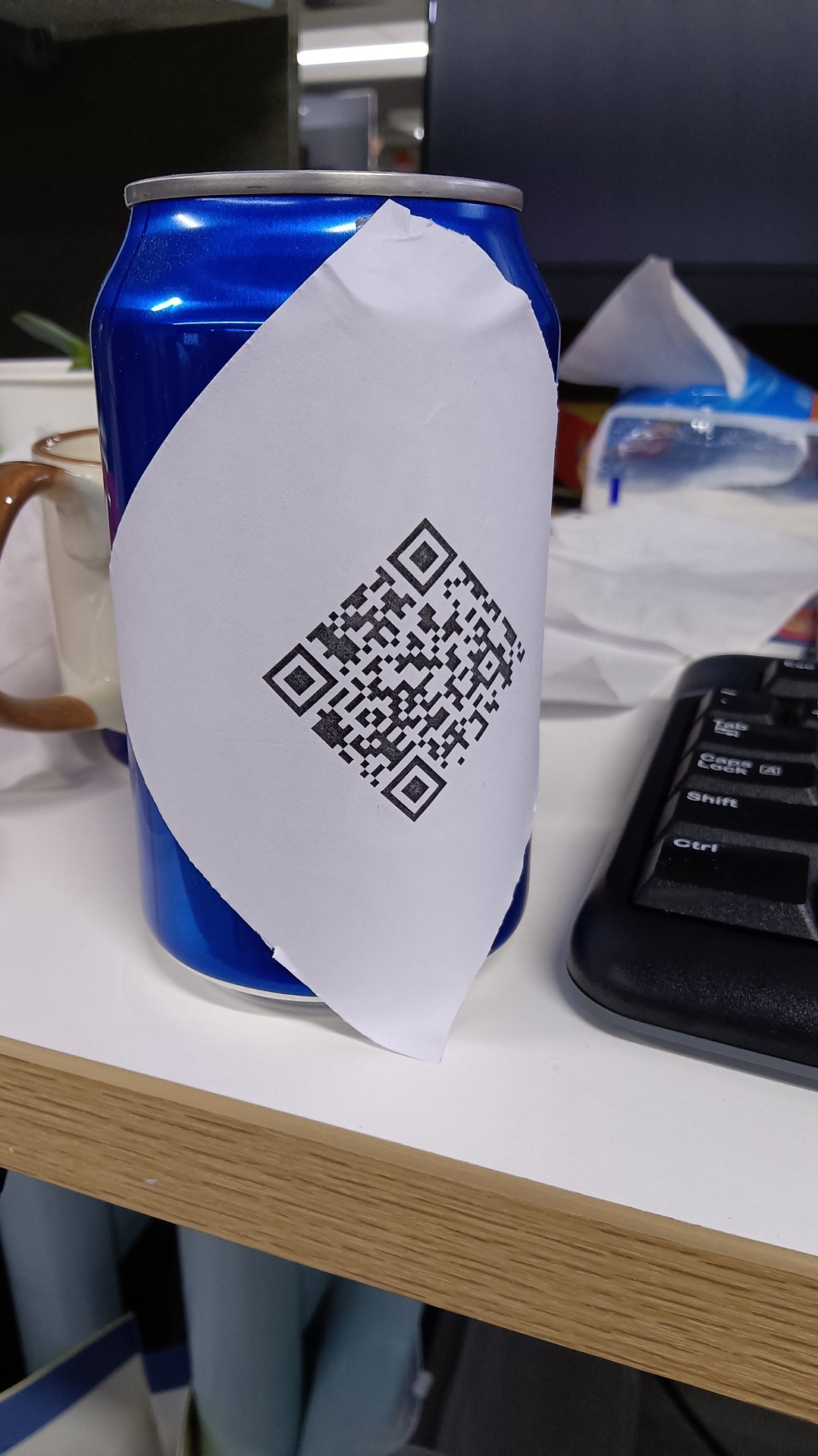 qr code on a pop can